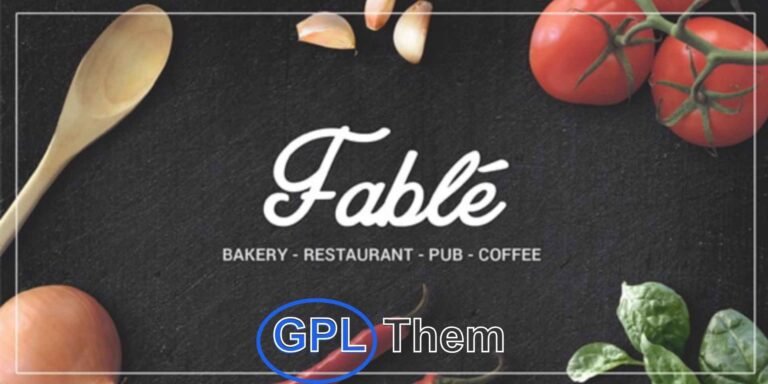 Fable – WordPress Theme for Restaurant, Bakery, Cafe & Pub Fable is a premium, SEO-optimized WordPress theme crafted specifically for restaurants, bakeries, cafes, pubs, and other food-focused businesses. With its modern design and powerful features, Fable makes it easy to create an attractive and fully responsive website that showcases your menu, promotes your brand, and enhances customer engagement.