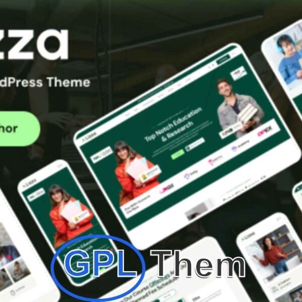 Lizza – Fast & Responsive LMS Education WordPress Theme Lizza is a powerful and modern Learning Management System (LMS) WordPress theme built for online education, eLearning platforms, training centers, schools, colleges, universities, and instructors. Designed for speed, responsiveness, and functionality, Lizza is perfect for creating professional online learning websites that deliver engaging educational experiences.
