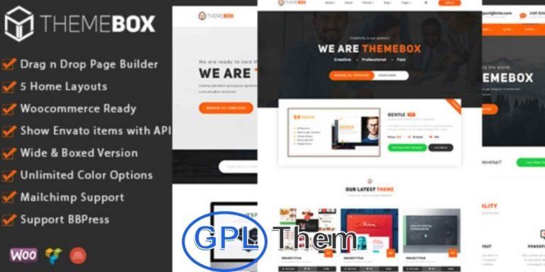 Themebox – Unique Digital Products eCommerce WordPress Theme (SEO-Optimized) Themebox is a modern and versatile eCommerce WordPress theme crafted specifically for selling digital products such as software, templates, eBooks, plugins, and more. Perfect for digital marketplaces and single-product shops, Themebox empowers you to build a fully functional online store with ease.
