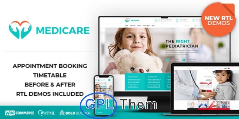 Medicare – Medical, Doctor & Healthcare WordPress Theme Medicare is a powerful and versatile WordPress theme designed specifically for medical professionals, clinics, hospitals, and healthcare institutions. Crafted after extensive research into the needs of real-world medical practices, Medicare offers a comprehensive solution for building high-quality, professional websites in the healthcare industry.