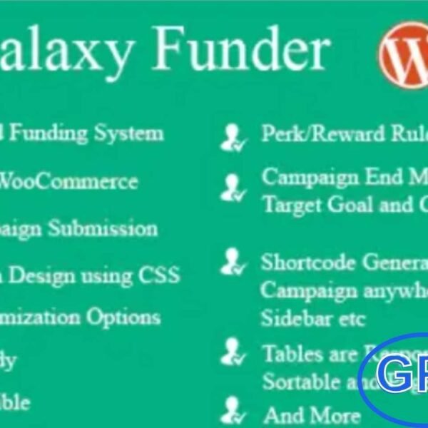 Galaxy Funder – WooCommerce Crowdfunding Plugin Galaxy Funder is a powerful Keep What You Raise crowdfunding system built on top of WooCommerce. This feature-rich plugin lets you launch and manage crowdfunding campaigns directly from your WooCommerce store—whether you're creating a dedicated fundraising platform or adding campaigns to an existing online shop.