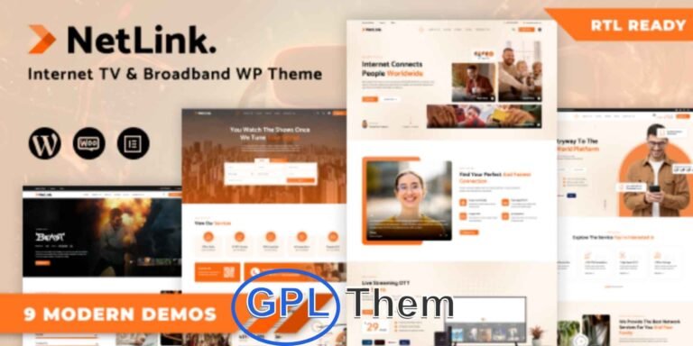 Netlink – Broadband, TV & Internet Provider WordPress Theme Netlink is a modern and fully responsive WordPress theme specifically designed for broadband internet providers, satellite TV services, IPTV platforms, telecom companies, VoIP providers, and digital network solution businesses.
