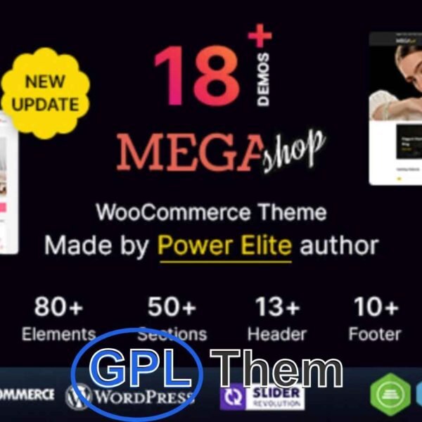 Mega Shop – Responsive WooCommerce WordPress Theme for Multipurpose Stores Mega Shop is a modern and highly customizable WooCommerce WordPress theme designed for electronics, cosmetics, fashion accessories, megastores, and a wide range of multipurpose eCommerce websites. Built on the WooCommerce platform, it offers a sleek, clean, and professional design that enhances user experience and maximizes conversions.