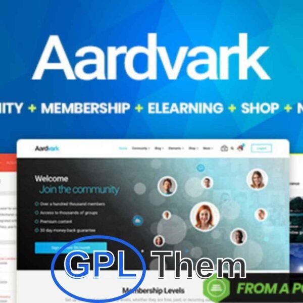 Aardvark v4.46 – BuddyPress, Membership & Community Theme