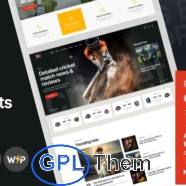 Spin v1.0 – Cricket Team Sports WordPress Theme + AI