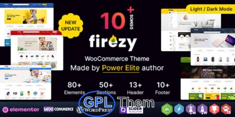 Firezy – Multipurpose WooCommerce WordPress Theme Firezy is a powerful and flexible WooCommerce WordPress theme built to suit a wide range of eCommerce businesses. Designed with a clean and modern layout, Firezy is perfect for creating professional online stores in various niches, including fashion, electronics, groceries, beauty, home décor, and more.