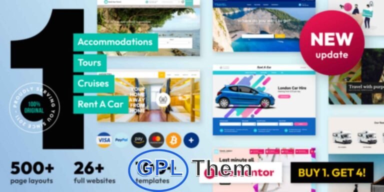 Book Your Travel – Online Booking WordPress Theme for Tourism & Hospitality Book Your Travel is the #1 best-selling WordPress theme tailored for travel agencies, tour operators, hotels, resorts, car rental services, cruises, and anyone in the tourism and hospitality industry. Designed to streamline the booking process and enhance customer experience, this theme has redefined the standard for travel websites on WordPress.