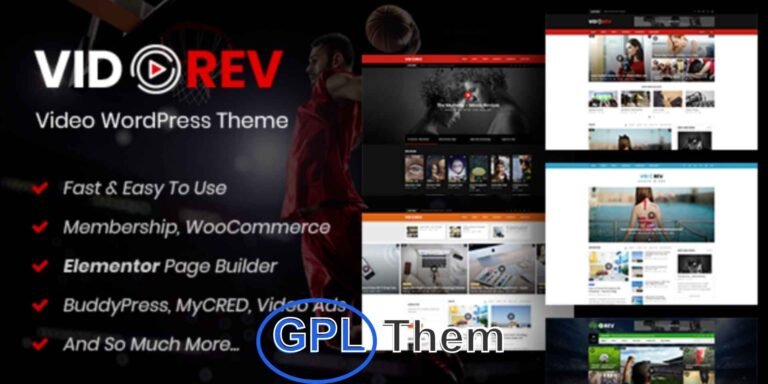 VidoRev – Responsive Video WordPress Theme for Media, News & Blogs VidoRev (Video Revolution) is a dynamic and fully responsive video WordPress theme ideal for video websites, movie portals, news platforms, online magazines, and multimedia blogs.