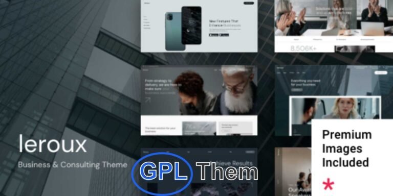 Leroux – Business & Consulting WordPress Theme Leroux is a modern and professional WordPress theme designed specifically for business consultants, corporate firms, financial advisors, IT consultants, and small enterprises. Built to showcase your expertise with clarity and confidence, Leroux offers everything you need to create a high-converting business website.