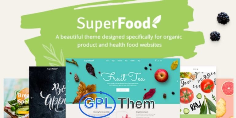 Superfood – Organic Food & Health Products WordPress Theme Superfood is a vibrant and modern WordPress theme designed for businesses in the organic food, health products, and natural cosmetics industries. With a fresh, clean design and a variety of pre-built homepage layouts, Superfood allows you to showcase your brand, products, and values in a way that resonates with health-conscious customers.
