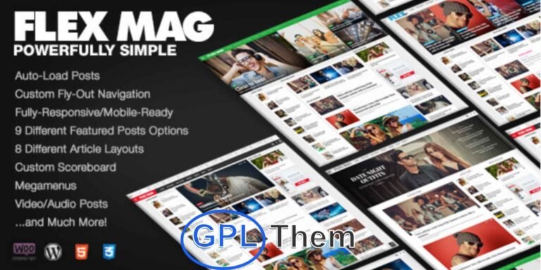 Flex Mag – Responsive WordPress News & Magazine Theme Flex Mag is a modern, feature-rich WordPress theme designed for news, magazine, and blog websites. Combining powerful functionality with user-friendly simplicity, Flex Mag allows you to build a professional news site without writing a single line of code.