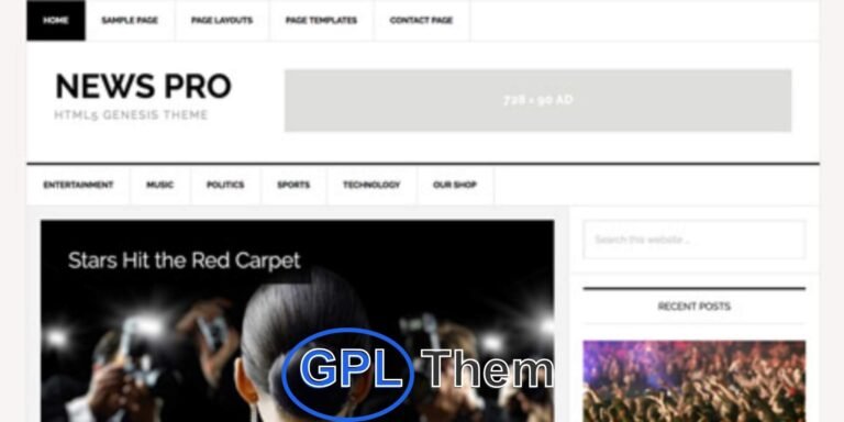 News Pro – StudioPress WordPress Theme for News & Magazine Sites News Pro by StudioPress is a professional and lightweight WordPress theme built on the powerful Genesis Framework, known for its speed, security, and SEO-friendly architecture. Perfect for news websites, online magazines, and content-heavy blogs, News Pro is designed to handle large volumes of articles, images, videos, and audio content with ease.