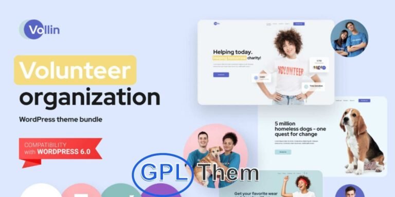 Vollin – Nonprofit & Volunteer Organization WordPress Theme Vollin is a purpose-built WordPress theme designed for nonprofits, charity foundations, volunteer groups, churches, and social organizations. In today’s digital age, having a professional online presence is essential—even for charitable causes.