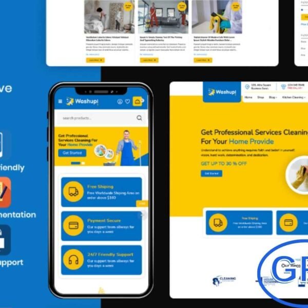 Washup – Cleaning Services & Household Essentials WooCommerce Theme Washup is a lightweight and versatile WooCommerce WordPress theme designed for cleaning service providers and household essentials stores. Perfect for launching an online store or service website, Washup is ideal for businesses offering home cleaning, laundry services, dry cleaning, floor care, window cleaning, swimming pool maintenance, and more.
