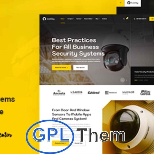 Lockey – CCTV, Security Systems & Alarm Services WordPress Theme Lockey is a sleek, modern, and highly customizable WordPress theme designed specifically for CCTV services, home security systems, alarm installation companies, and other security-related businesses.