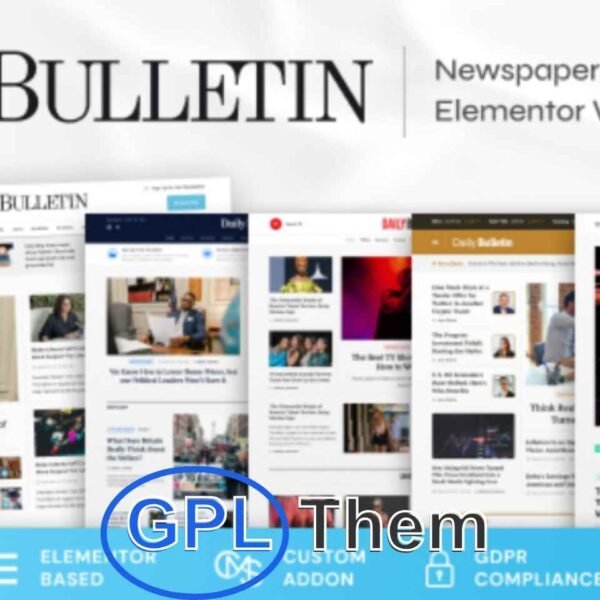 Daily Bulletin – Modern Newspaper & Magazine WordPress Theme Daily Bulletin is a cutting-edge WordPress theme designed for news portals, online magazines, editorial blogs, and digital newspapers.