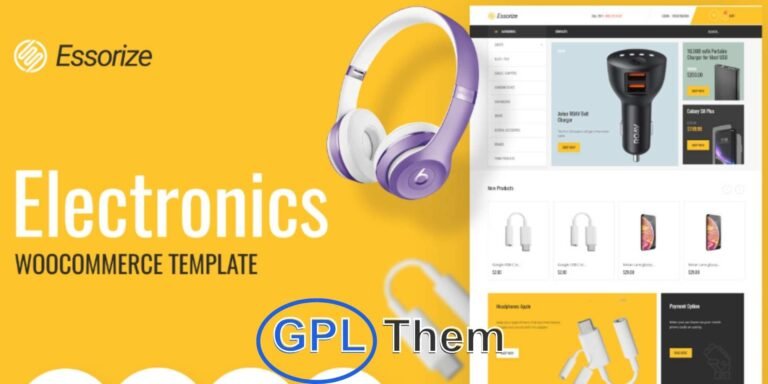 Essorize – Classic Electronics Store WooCommerce Theme with Elementor Essorize is a dynamic and modern WooCommerce WordPress theme built with Elementor, perfect for launching professional electronics and gadget eCommerce stores.