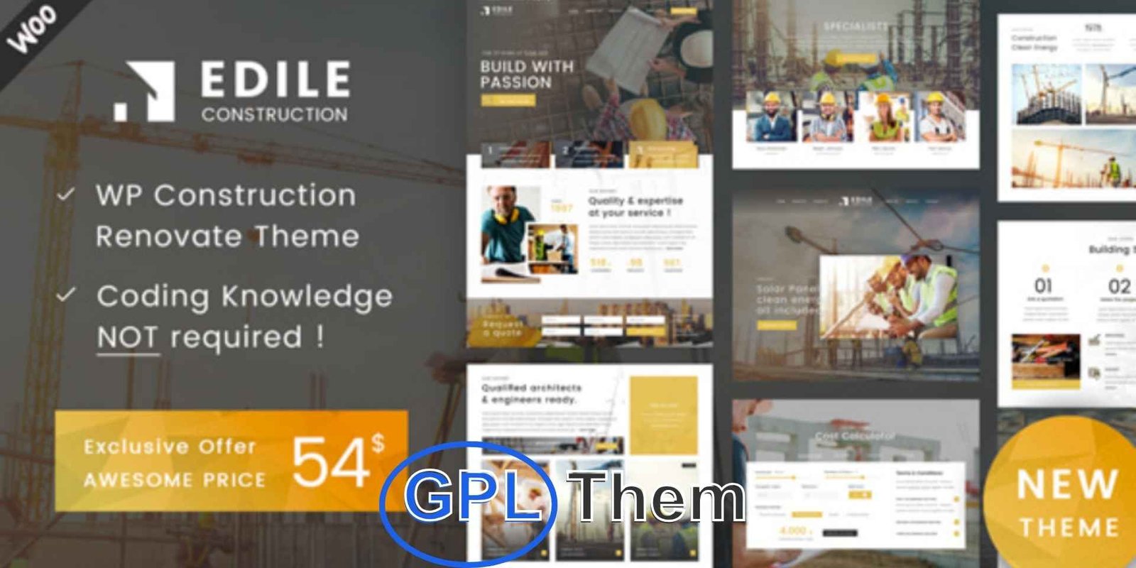 Edile – Construction WordPress Theme Edile – Construction & Building Company WordPress Theme Edile is a powerful and professional WordPress theme built specifically for the construction industry, including builders, engineers, architects, electricians, and construction material suppliers.