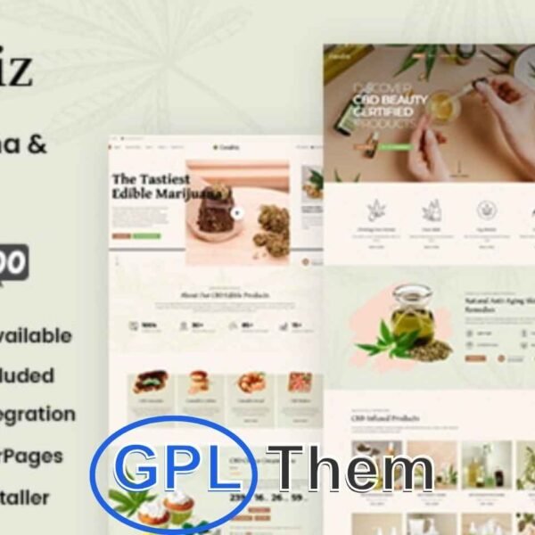 Canabiz – Medical Marijuana & CBD WooCommerce WordPress Theme Canabiz is a premium WordPress theme designed specifically for medical marijuana dispensaries, CBD oil shops, cannabis retailers, and hemp product stores.