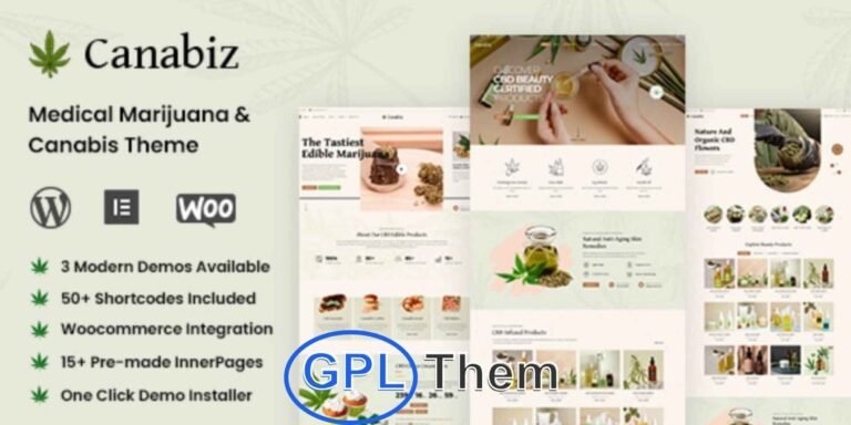 Canabiz – Medical Marijuana & CBD WooCommerce WordPress Theme Canabiz is a premium WordPress theme designed specifically for medical marijuana dispensaries, CBD oil shops, cannabis retailers, and hemp product stores.