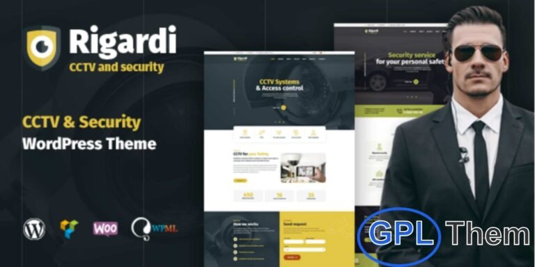 Rigardi – CCTV & Security Company WordPress Theme Rigardi is a modern, feature-rich WordPress theme designed specifically for CCTV services, security agencies, bodyguards, smart home systems, and surveillance solutions. With its sleek design and professional layout, Rigardi helps you build a trustworthy and visually compelling online presence for your security business.