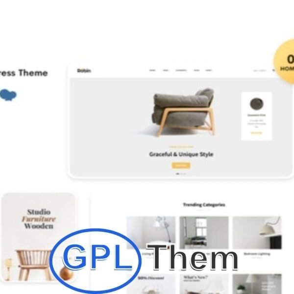 Robin – Modern Furniture Shop WooCommerce WordPress Theme Robin is a sleek and contemporary Furniture WooCommerce WordPress theme crafted for online furniture stores, interior décor shops, home accessories outlets, and lifestyle retailers.