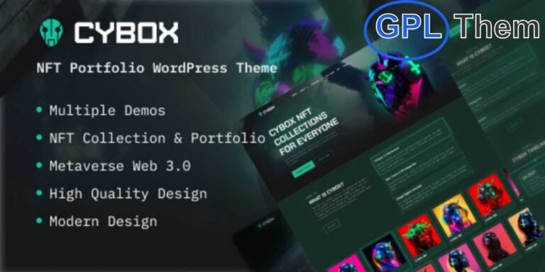 Cybox – NFT Portfolio & Affiliate Marketing WordPress Theme Cybox is a modern and versatile WordPress theme built specifically for NFT affiliate websites, digital art portfolios, crypto marketplaces, and blockchain-based content platforms.