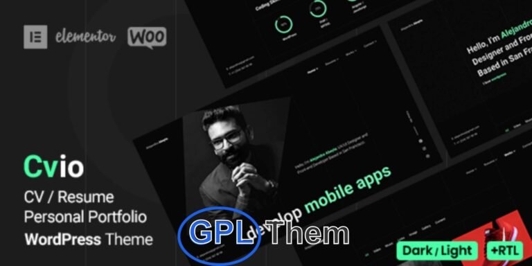 Cvio – Personal Portfolio & Resume WordPress Theme Cvio is a modern and stylish Resume WordPress Theme designed for professionals looking to create a standout online presence. Whether you're a developer, designer, programmer, writer, freelancer, musician, photographer, or in any other creative or technical profession, Cvio gives you the perfect platform to showcase your work and skills.