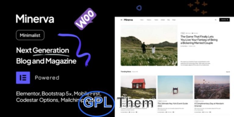 Minerva – Stylish WordPress Theme for Blogs, Magazines & News Sites Minerva is a sleek and modern WordPress theme designed for bloggers, writers, and online publishers. Whether you're launching a lifestyle blog, fashion magazine, tech news site, travel journal, or health and wellness publication, Minerva provides the flexibility and elegance needed to bring your content to life.