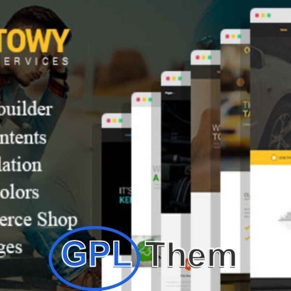Towy – Auto Towing & Roadside Assistance WordPress Theme Towy is a powerful and purpose-built WordPress theme ideal for emergency towing services, roadside assistance providers, vehicle recovery companies, and auto repair businesses. Designed to help you create a professional online presence, Towy offers everything you need to promote your services, showcase your fleet, and enable customers to request help quickly.