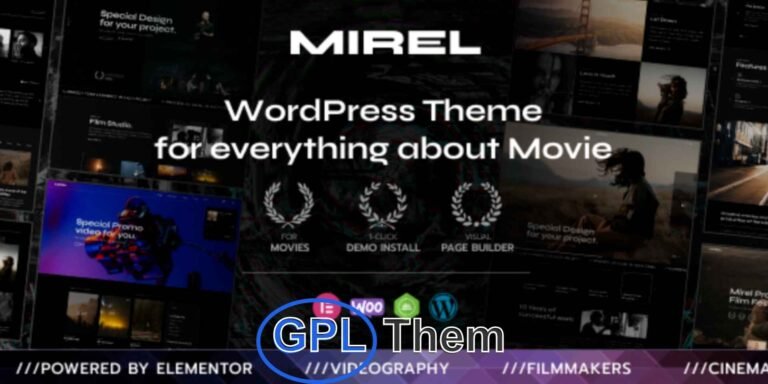 Mirel – WordPress Theme for Movie Studios, Filmmakers & Cinema Mirel is a modern and elegant WordPress theme designed for movie studios, filmmakers, film production companies, cinema websites, and film festivals. Whether you're a creative agency, independent director, or part of a professional film production team, Mirel offers the perfect platform to showcase your work, promote events, or launch your video portfolio.