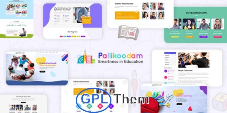 Pallikoodam – Modern School & Education WordPress Theme Pallikoodam is a fully responsive and feature-rich Education WordPress Theme built with Elementor, ideal for a wide range of academic and training institutions.