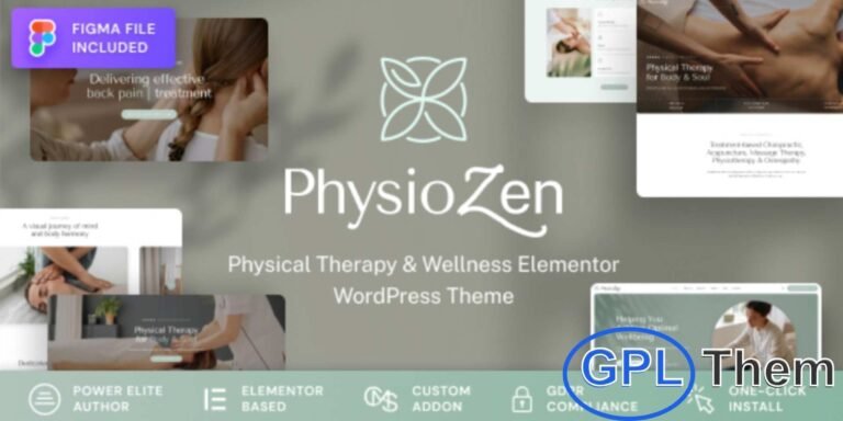PhysioZen – WordPress Theme for Physiotherapy, Chiropractic & Wellness Centers PhysioZen is a clean and professional WordPress theme purpose-built for physiotherapy clinics, chiropractic services, rehabilitation centers, wellness spas, massage therapy salons, and medical wellness facilities.