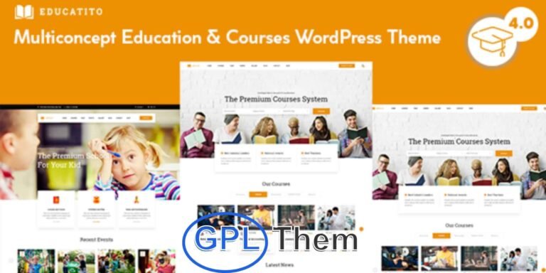 Educatito – Multiconcept Education & Courses WordPress Theme Educatito is a clean, modern, and fully responsive WordPress theme designed for educational institutions and online learning platforms.
