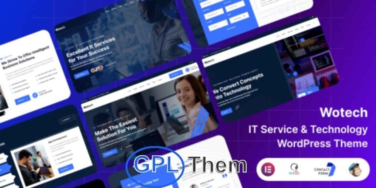 Wotech – IT Services & Technology Solutions WordPress Theme Wotech is a modern and professional WordPress theme crafted for IT service companies, tech startups, software agencies, and digital solution providers. Featuring a clean, responsive design and powerful customization options, Wotech makes it easy to highlight your services, case studies, and team in a compelling way.