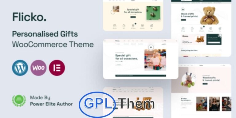 Flicko – Personalized Gifts WooCommerce WordPress Theme Flicko is a stylish and modern WooCommerce WordPress theme crafted for online stores specializing in personalized gifts and custom products. Perfect for businesses offering custom items like photo gifts, engraved accessories, or personalized apparel, Flicko makes it easy to create a professional eCommerce site that stands out.
