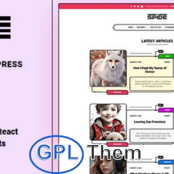 Spide – Personal Blog & Magazine WordPress Theme Spide is a modern and visually captivating WordPress theme designed for personal blogs and online magazines. Perfect for lifestyle bloggers, fashion influencers, beauty editors, and content creators, Spide offers a sleek layout and elegant design to elevate your brand.