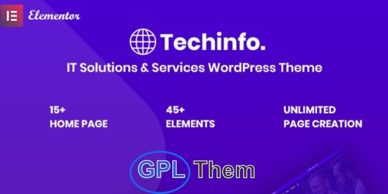 Techinfo – IT Solutions & Services Responsive WordPress Theme Techinfo is a powerful and modern WordPress theme designed specifically for IT services, software companies, technology startups, and consulting firms. Built with clean code and a professional layout, this multipurpose theme is ideal for showcasing your business, projects, and services online.