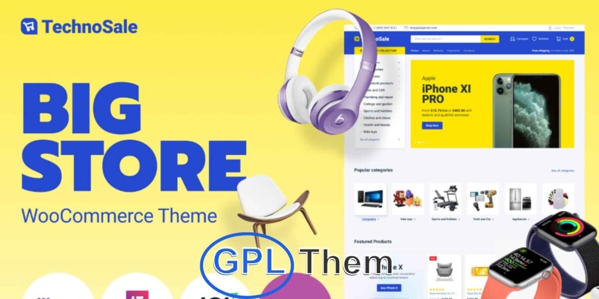 TechnoSale – Modern Grocery Store WooCommerce Theme TechnoSale is a cutting-edge WooCommerce WordPress theme designed specifically for online grocery stores and multi-category supermarkets. With its sleek, modern layout and highly interactive user interface, TechnoSale makes it easy to create a seamless and engaging shopping experience.