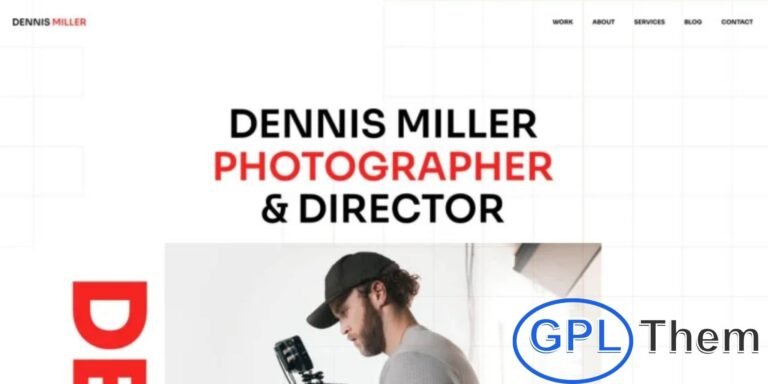 Dennis Miller – Creative Portfolio WordPress Theme Dennis Miller is a sleek and modern WordPress theme ideal for photographers, directors, visual artists, and other creative professionals.