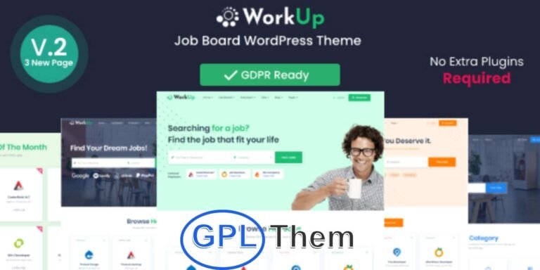 Workup – Job Board & Recruitment WordPress Theme Workup is a powerful and fully responsive WordPress theme designed to create professional job boards, recruitment platforms, and career portals. Whether you're building a job listing site, an HR management system, or a job posting marketplace, Workup offers all the features you need in one easy-to-use package.