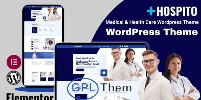 Hospito – Medical & Healthcare Responsive WordPress Theme Hospito is a modern and fully responsive WordPress theme tailored for hospitals, clinics, doctors, and healthcare professionals. Designed to deliver a professional and trustworthy online presence, Hospito includes all the essential features needed to showcase medical services, doctor profiles, appointment schedules, and more.