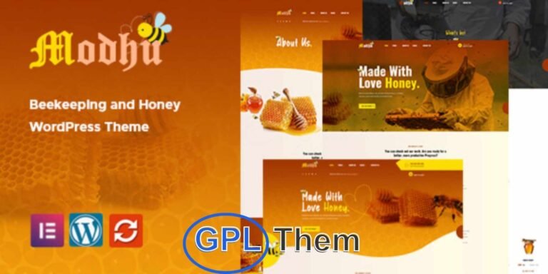 Modhu – Beekeeping & Organic Honey WordPress Theme Modhu is a beautifully crafted WordPress theme designed specifically for beekeeping, honey production, and organic food businesses.