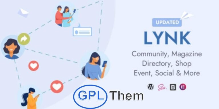 Lynk – Social Network & Community Directory WordPress Theme with BuddyPress Integration Lynk is a dynamic and feature-rich WordPress theme designed for building powerful online communities, social networks, vendor shops, and listing directories.