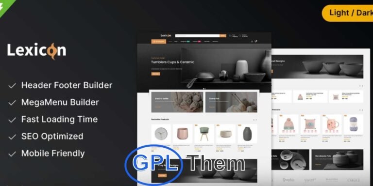 Lexicon – Art & Gallery Shop WooCommerce Theme Lexicon is a sleek, modern, and highly customizable WooCommerce WordPress theme crafted for art galleries, creative studios, and multi-category online stores. With its elegant typography, smooth transitions, and intuitive navigation, Lexicon is designed to deliver a visually stunning shopping experience.