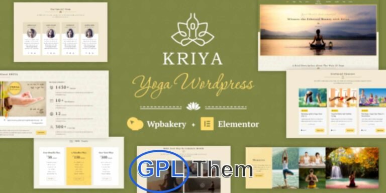 Kriya – Yoga and Wellness WordPress Theme Kriya is a beautifully designed WordPress theme crafted specifically for yoga studios, wellness centers, meditation classes, spiritual retreats, and holistic health websites.