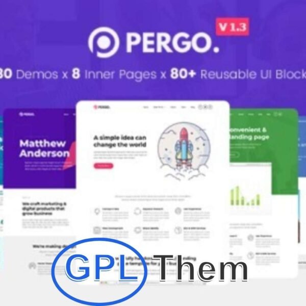 Pergo – Multipurpose Landing Page WordPress Theme for Apps, Products, Startups & Business Marketing Pergo is a powerful and flexible multipurpose landing page WordPress theme, ideal for apps, SaaS products, startups, construction companies, and digital marketing businesses.