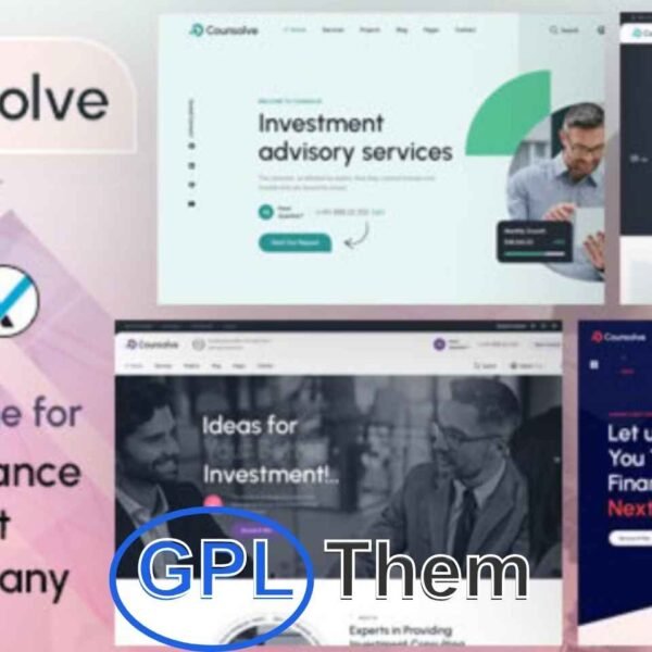 Counsolve – Business Consulting & Investment WordPress Theme Counsolve is a modern and professional WordPress theme tailored for consulting and investment firms. Perfect for business consultants, financial advisors, marketing agencies, insurance brokers, accountants, and HR professionals, this theme offers everything you need to build a powerful online presence.