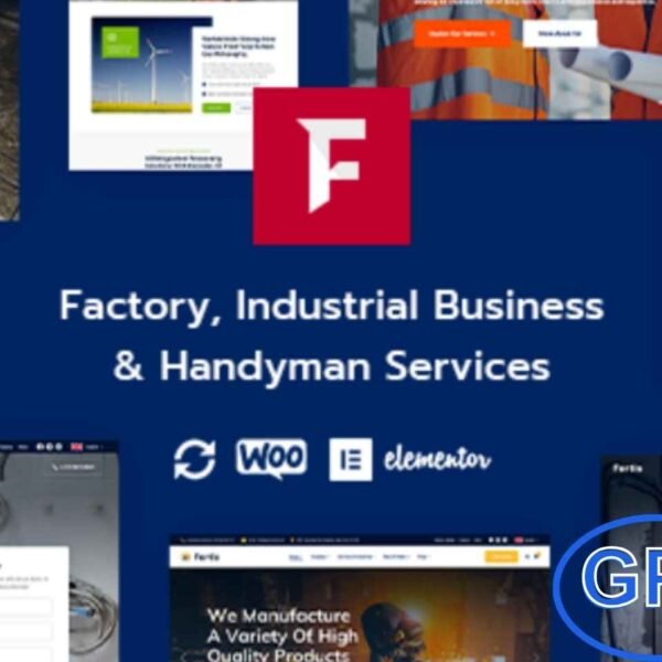 Fortis – Industrial, Factory & Handyman Services WordPress Theme Fortis is a powerful and modern multipurpose WordPress theme built specifically for industrial and service-oriented businesses. Perfectly suited for construction companies, handyman services, home repair, factories, petroleum and gas industries, manufacturing, and other related sectors, Fortis delivers a professional online presence with ease.