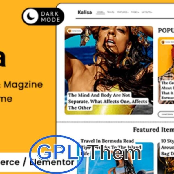 Kalisa – Stylish Blog & Magazine WordPress Theme for Fashion, Lifestyle, and Beauty Kalisa is a beautifully designed WordPress theme perfect for personal blogs, online magazines, and lifestyle websites.